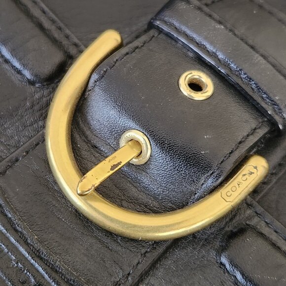 Euc Coach Campbell Belle Black Leather Shoulder Bag Purse - Picture 11 of 15